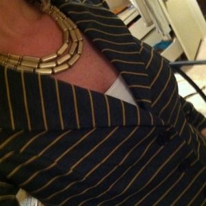 Gray and mustard blazer