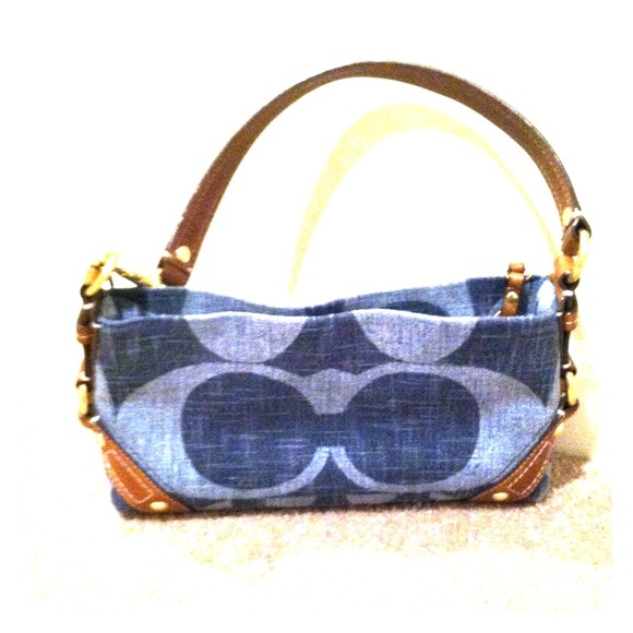 Denim coach purse