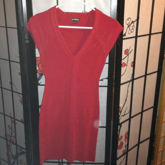 Express Red Bandage Dress