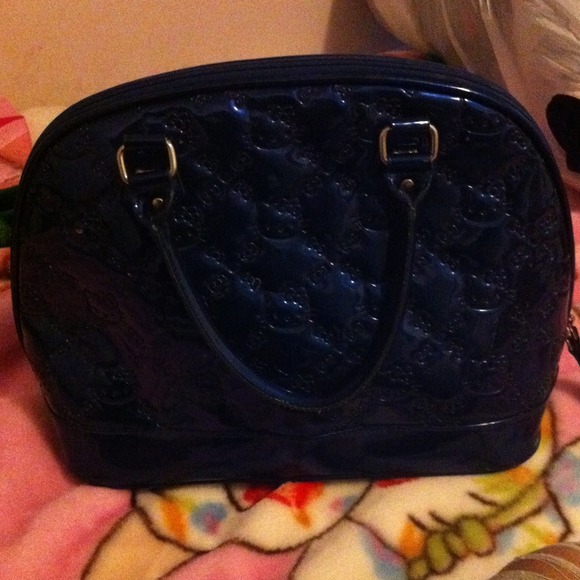 Reserved*****Hello kitty navy embossed bag FINAL