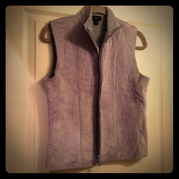 Vintage 90's Express Suede/Leather Vest - Picture 2 of 3