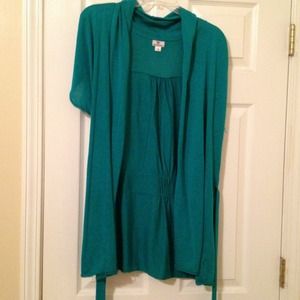 Teal green..Cardigan
