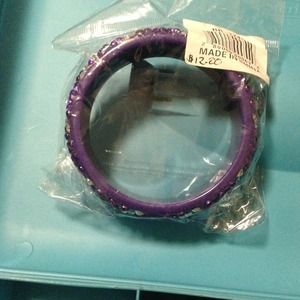 Purple rhinestone bracelet.