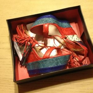 Wedge Multi Color Sandals by Wild Pair