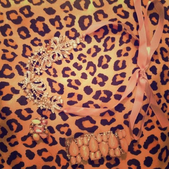 Candie's brand necklace, bracelet, and ring.