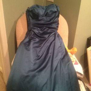 A long dress made by Alfred Angelo.