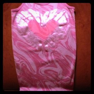 Pink heart tank top
