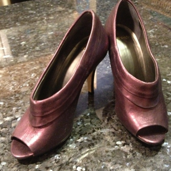 Top shop metallic purple heels!  7 1/2! Worn once!