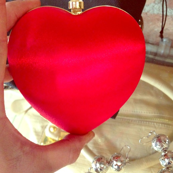 Cute Valentine Heart ❤shaped mini clutch.