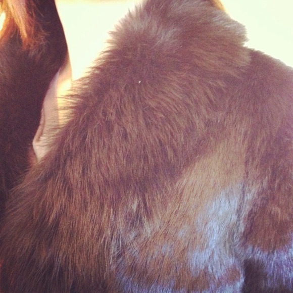 Rabbit Fur Coat (black) Saks - Picture 2 of 3