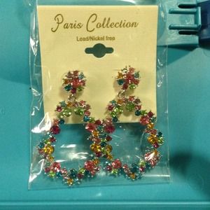 Colorful  rhinestone earings