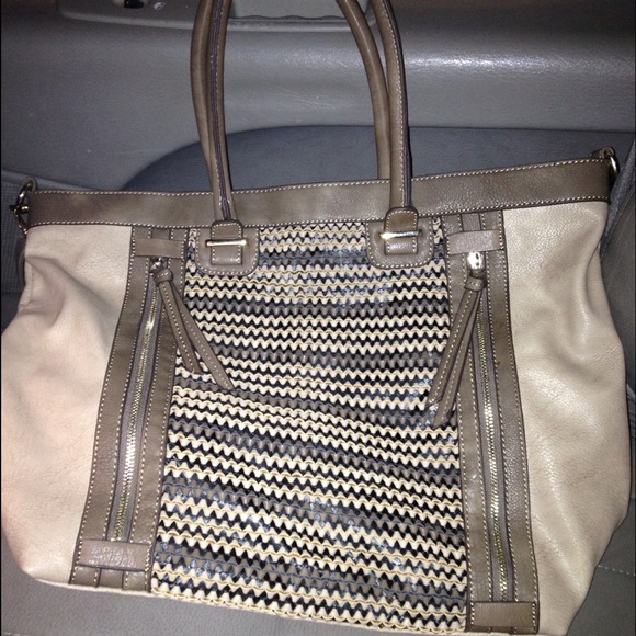 Beige hobo tote with adjustable crossbody strap