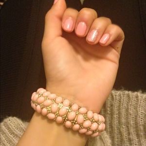 Gold pastel pink bracelet