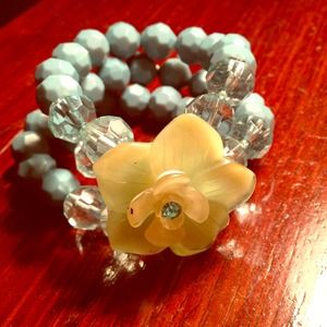 Elegant teal 3 link Bracelet