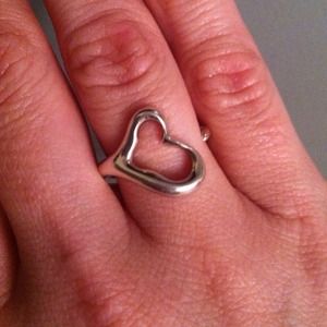 RESERVED Tiffany Elsa Peretti open heart ring sz 6
