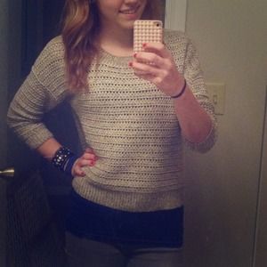 Sparkly Cream Knit Sweater