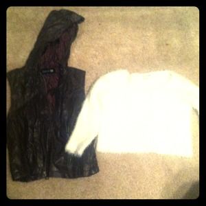 Forever21 Bundle hooded vest&sweater
