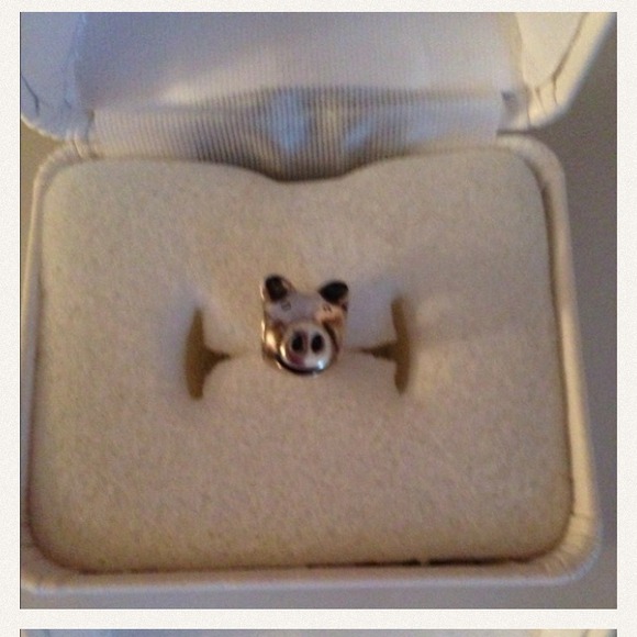 Pandora sterling silver pig charm