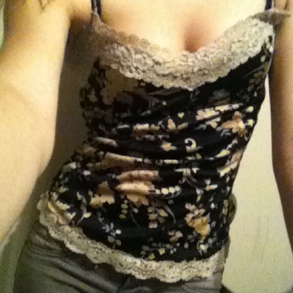 Floral Satin Oriental Tank