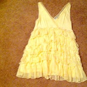 Ruffled sleeveless dressy tunic