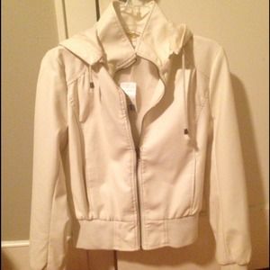 Ivory Leather Jacket