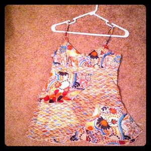 Babydoll colorful print top!