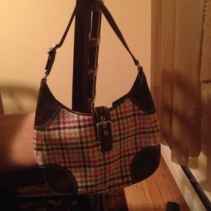 Coach Hampton Tweed Tattersall Purse