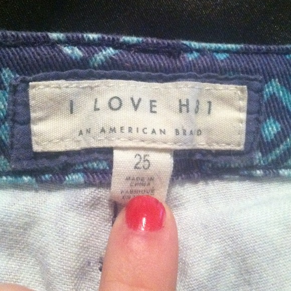 Blue Aztec Shorts - Picture 3 of 4