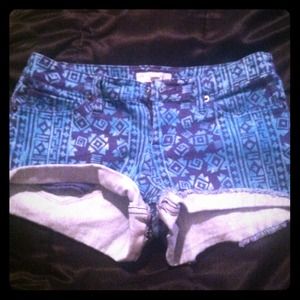 Blue Aztec Shorts