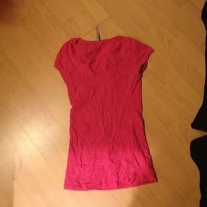 Scoop neck pink fitted tshirts