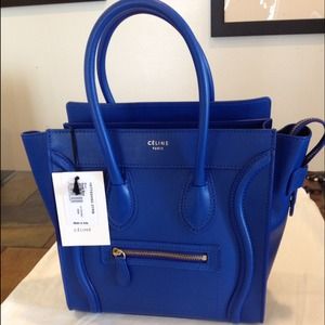 Celine Micro Luggage in Royal Blue
