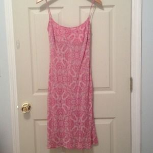 Pink silk slip dress!