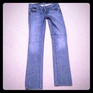 7 for all mankind straight leg jeans, size 28.