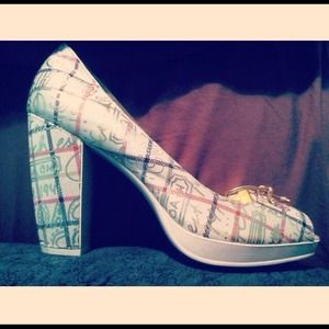 Open toe Coach heels! Like new!!!