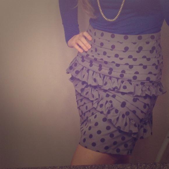 *****SOLD***** Polka Dot Ruffled Skirt