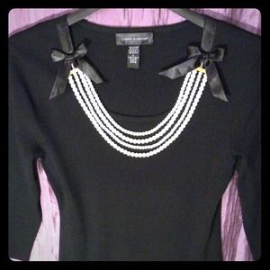 Black Cable & Gauge Sweater