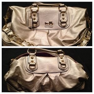 Reserved!!!Coach Leather Soft Gold Satchel Handbag