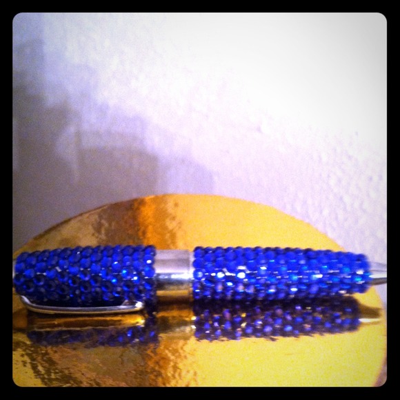 Rhinestone studded pen and Cammo flats