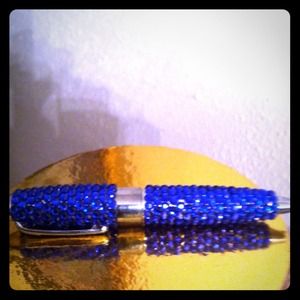 Rhinestone studded pen and Cammo flats