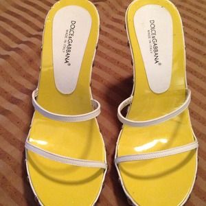 Dolce & Gabanna Wedge Studded Heels