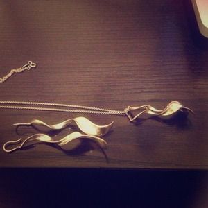 Tiffany Orchid Necklace and matching earrings