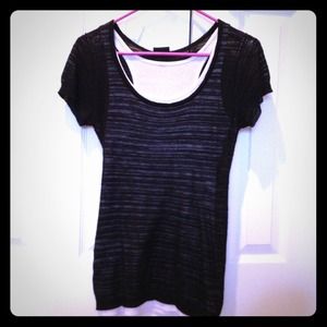 Black top with white tank top inside!