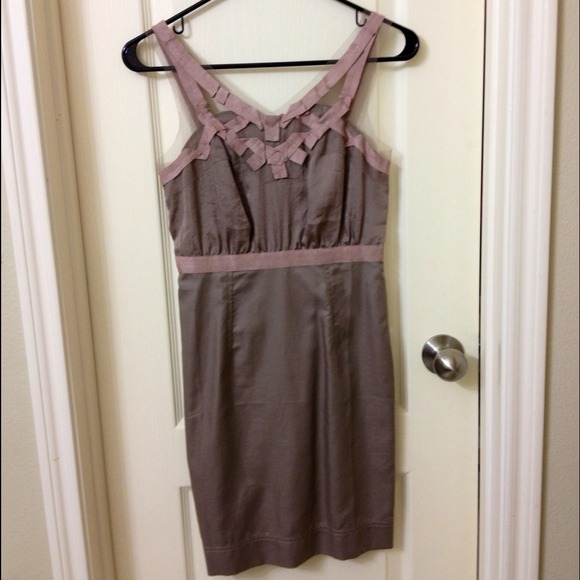 The Loft grey/pink dress