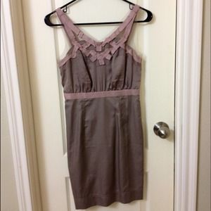 The Loft grey/pink dress