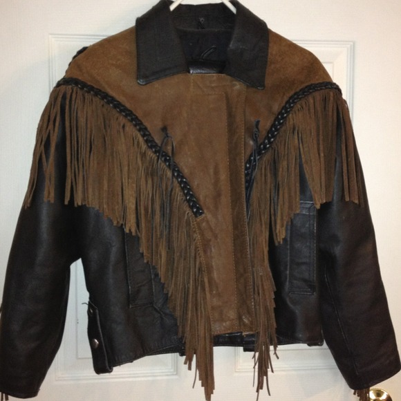 Genuine leather biker jacket