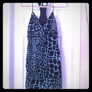 Marciano size small turq/blk short racer back drs