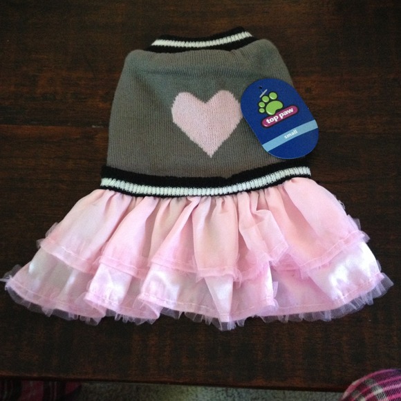 Top paw girl dog dress. Small