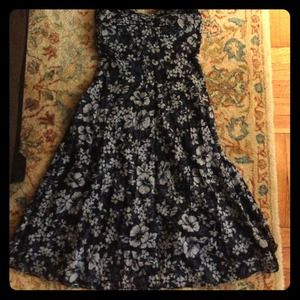 Jcrew navy strapless dress
