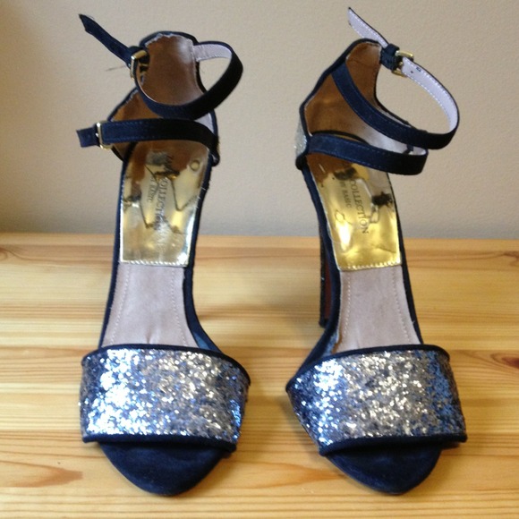 Zara Collection Sequin Stilettos.. Size 38