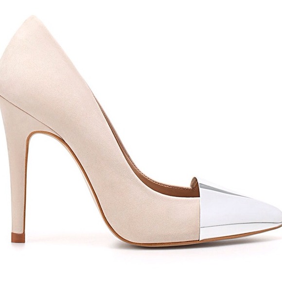 Zara Metallic Cap-Toe Pump